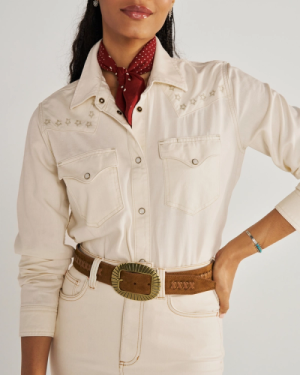 Women's Denim Pearl Snap